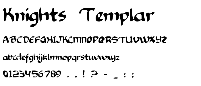Knights Templar font